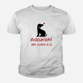 Weißes Kinder Tshirt mit Hundemotiv, Adozioni del Cuore e.V.