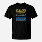 Bonus Papa T-Shirt mit inspirierendem Spruch, Geschenkidee