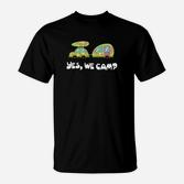 Campingfreunde Alien T-Shirt Yes, We Camp in Schwarz