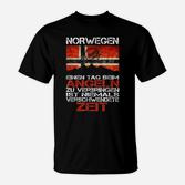 Lustige Norwegen-Flagge Hochseangeln F T-Shirt
