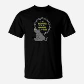Lustiges Katzen-Spruch T-Shirt Na ihr Narzissten, Schwarz