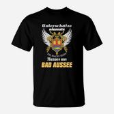 Schwarzes Adler T-Shirt, Motto Bad Aussee Kraft Mann