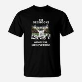 Schwarzes Fußball-Fan-T-Shirt Geißböcke – Meine Liebe, Mein Verein
