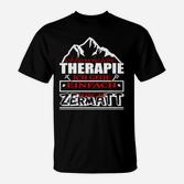 Wanderlust Bergliebhaber T-Shirt mit Zermatt Spruch