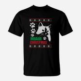 Weihnachtliches Katzen-T-Shirt Meowy Christmas, Festliche Bekleidung