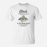 Bergliebhaber T-Shirt Glück in die Berge gehen, Wanderlust Naturdesign