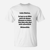 Lustiges Herren-T-Shirt Spruch für Ehefrauen, Witziges Ehemann Design