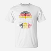 Radialfarbverlauf Baum T-Shirt, Farbenfrohes Design Unisex Tee