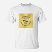Vintage Tour-Motivdruck Herren T-Shirt in Weiß, Retro Musik Tee