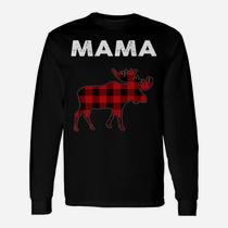 Plaid Moose Mama Christmas Pajama T-Shirt Plaid Moose Mama Christmas Pajama T-Shirt