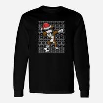 Soccer Ugly Christmas Dabbing Boxer Dog Santa Dab Gift T-Shirt