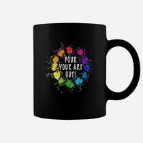 Acrylic Paint Pouring Artist Gift Fluid Art Painter Coffee Mug - Seseable