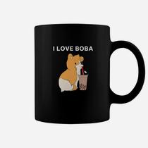I Love Boba Funny Corgi Dog Bubble Tea T Shirt I Love Boba Funny Corgi Dog Bubble Tea T Shirt