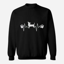 Chiweenie Dog Love T-Shirt, Heartbeat Paw Gift Shirt