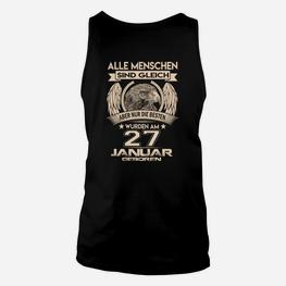 Personalisiertes Geburtstags-Unisex TankTop Beste Menschen 27. Januar, Adler-Motiv - Seseable