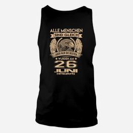 Personalisiertes Unisex TankTop 26. Juni Geburtstag, Adler & Sterne Design - Seseable