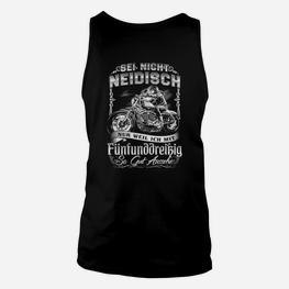 Schwarzes Biker Unisex TankTop, Motorrad-Motiv & Spruch für 35. Geburtstag - Seseable