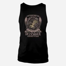 Schwarzes Dezember Geburtstag Unisex TankTop mit Stolz-Statement - Seseable