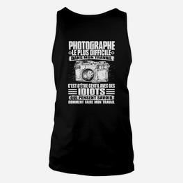 Schwarzes Fotografen Unisex TankTop, Lustiges Motiv für Kamerafans - Seseable