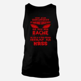 Schwarzes Unisex TankTop mit Kreislauf aus Hass Slogan, Statement-Oberteil - Seseable