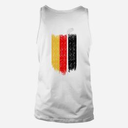 Herren Unisex TankTop Belgien-Flagge Grunge-Stil, Abstraktes Design Tee - Seseable