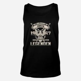 50. Geburtstag Herren Unisex TankTop Schwarz - Leben Beginnt mit 50, 1973 Legenden Geburt - Seseable