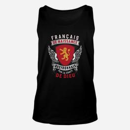 Aveyronnais Schwarzes Unisex TankTop mit Adler & Löwen, Französischer Stolz - Seseable