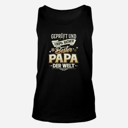 Bester Papa der Welt Schwarzes Unisex TankTop, Ideal zum Vatertag - Seseable