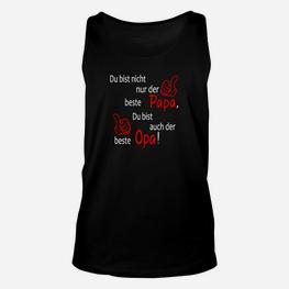 Bester Papa und Opa Schwarzes Unisex TankTop für Herren, Lustiges Familiendesign - Seseable