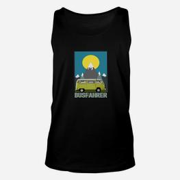 Busfahrer Retro Unisex TankTop Sonnenuntergang & Fahrzeugdesign - Seseable