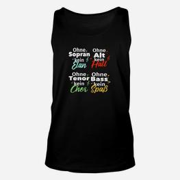 Chor Musik Unisex TankTop: Sopran, Alt, Tenor, Bass Spaß Design - Seseable