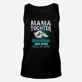 Herz an Herz Mama-Tochter Liebe Schwarzes Unisex TankTop, Familiengeschenk - Seseable