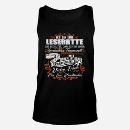 Leseratte Unisex TankTop mit lustigem Spruch für Buchliebhaber - Seseable