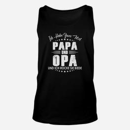 Liebevoller Papa und Opa Schwarzes Herren Unisex TankTop, Rock Motiv - Seseable