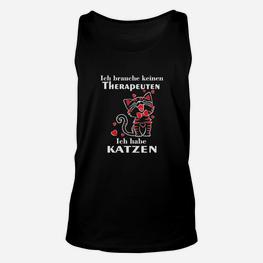 Lustiges Katzen-Therapeut Unisex TankTop Kein Therapeut, nur Katzen - Seseable