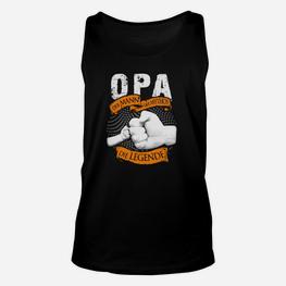 Opa Mann Mythos Legende Unisex TankTop, Großvater Themen Tee in Schwarz - Seseable