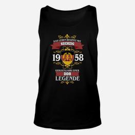 Personalisiertes DDR Legende 1958 Unisex TankTop mit Leipzig Wappen - Seseable