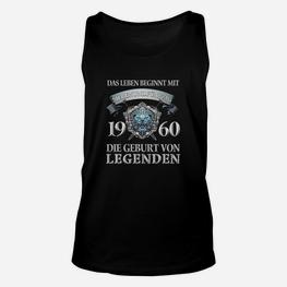 Personalisiertes Geburtsjahr Unisex TankTop Legenden 1960, Vintage Emblem Design - Seseable