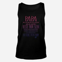 Personalisiertes Unisex TankTop Bester Papa, liebevolle Nachricht vom Baby - Seseable
