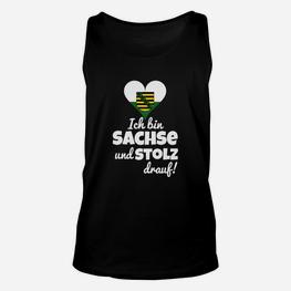 Sächsisches Stolz-Herz Unisex TankTop, Ich bin Sachse und stolz Aufdruck - Seseable