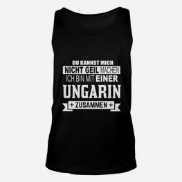 Schwarzes Unisex TankTop Ungarin Partner, Lustig bedruckt - Seseable