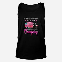 Schwester Camping Unisex TankTop, Spruch & Wohnwagen Design - Seseable