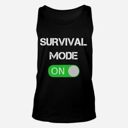 Survival Mode On Grafik-Unisex TankTop in Schwarz, Outdoor Abenteuer Tee - Seseable