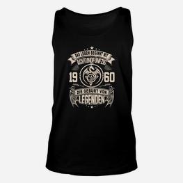 Vintage 1960 Geburtsjahr Legenden Unisex TankTop, Retro Jahrgang Design - Seseable