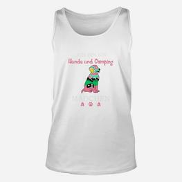 Hunde Camping Unisex TankTop Lustiges Zeltlager Motiv mit Cartoon-Hund - Seseable