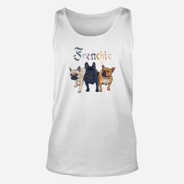 Verspielte Bulldoggen Grafik Unisex TankTop, Frenchie Fan Liebe - Seseable