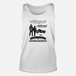 Weißes Biker Unisex TankTop Liebe zum Motorradfahrer Spruch für Biker-Paare - Seseable