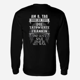 Langarmshirts Am 8. Tag schuf der Teufel tätowierte Frauen, Gothic Tee - Seseable