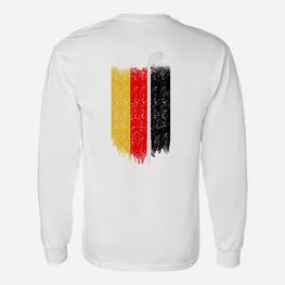 Herren Langarmshirts Belgien-Flagge Grunge-Stil, Abstraktes Design Tee - Seseable