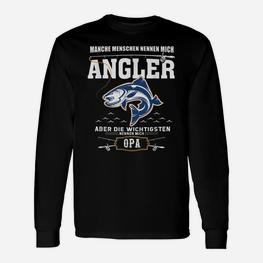 Angler Opa Fischer Angelrute Angeln Hobb Langarmshirts - Seseable